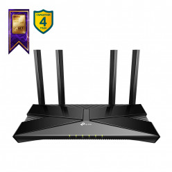 TP-LINK  Archer AX23  AX1800 Wi-Fi 6 Wireless Gigabit Router, 1201Mbps at 5Ghz + 574Mbps at 2.4Ghz, 802.11ax/ac/a/b/g/n, 1 Gigabit WAN+4 Gigabit LAN, Beamforming, OFDMA, MU-MIMO, 4 fixed antennas, Mesh Support